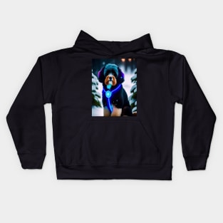 Futuristic Aussiedoodle Kids Hoodie